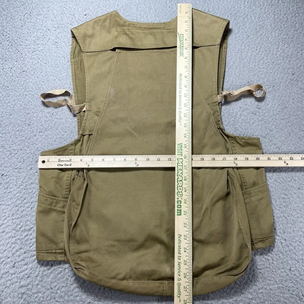 Vintage 50s Bob Allen Vest Mens 36 Brown Canvas Hunting Game Pouch Outdoor